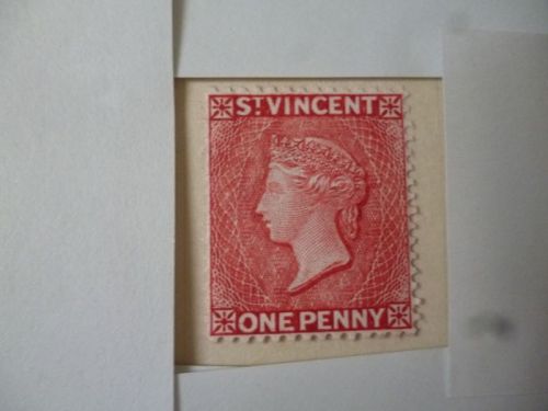 St vincent one penny mint hinged  s/2662