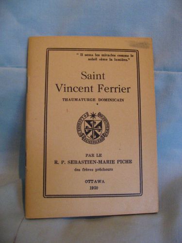 Vintage catholic missal prayerbook st. vincent ferrier life prayers novenas